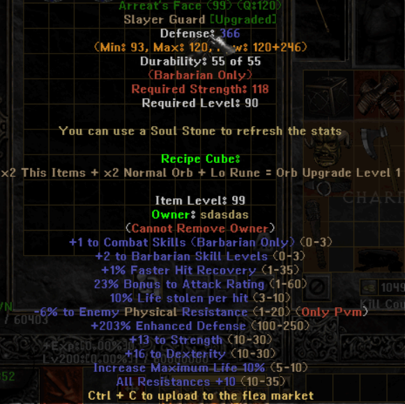 Arreat's Face - Item Upgrade D2TM Season 25