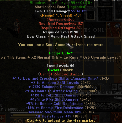Bloodraven's Charge - Item Upgrade D2TM Season 25