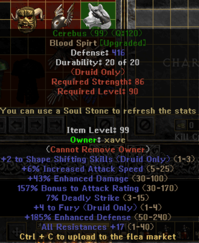 Cerebus - Item Upgrade D2TM Season 25