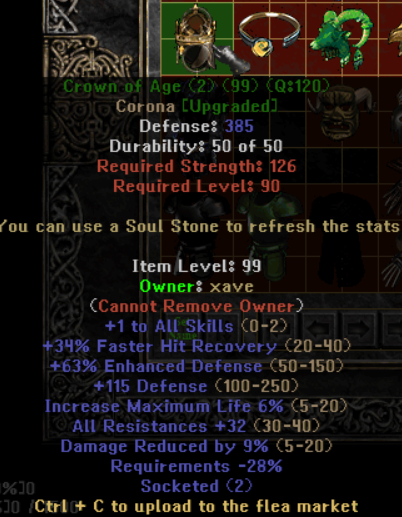 Crown of Age - Item Upgrade D2TM Season 25