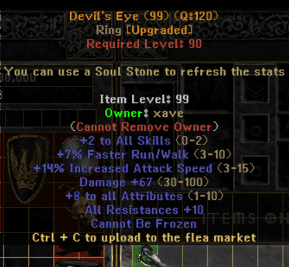 Devil's Eye - Item Upgrade D2TM Season 25