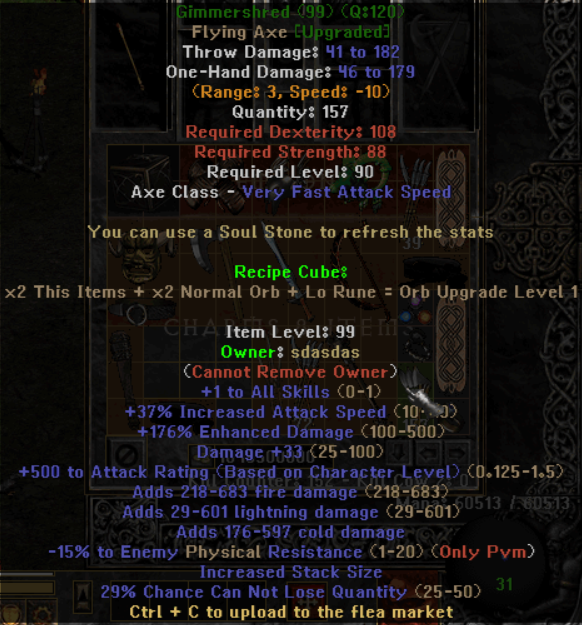 Gimmershred - Item Upgrade D2TM Season 25