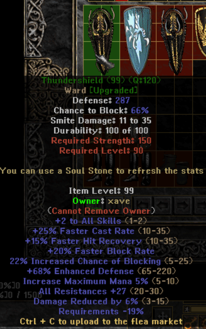 Thundershield - Item Upgrade D2TM Season 25