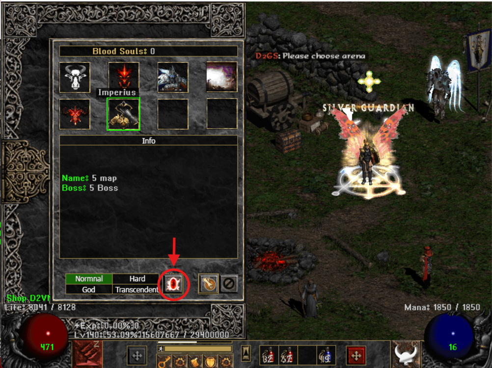 Chọn Imperius Map trong Extra Quest.