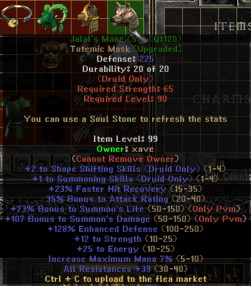 Jalal's Mane - Item Upgrade D2TM Season 25