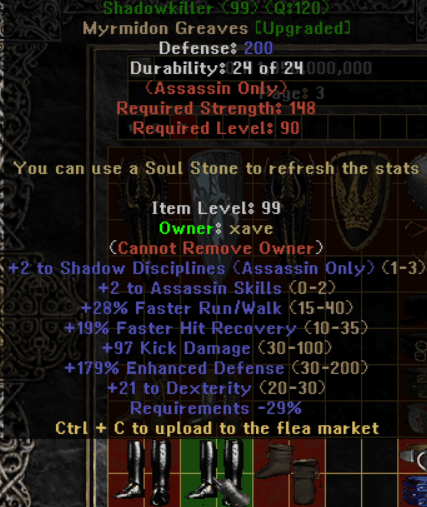 Shadow Killer - Item Upgrade D2TM Season 25